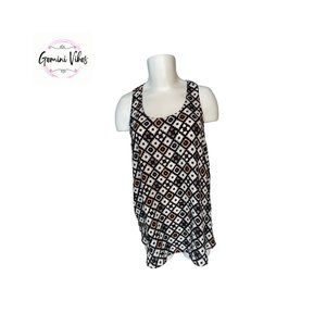 Loft By Ann Taylor Size Medium Geometric Tank Top